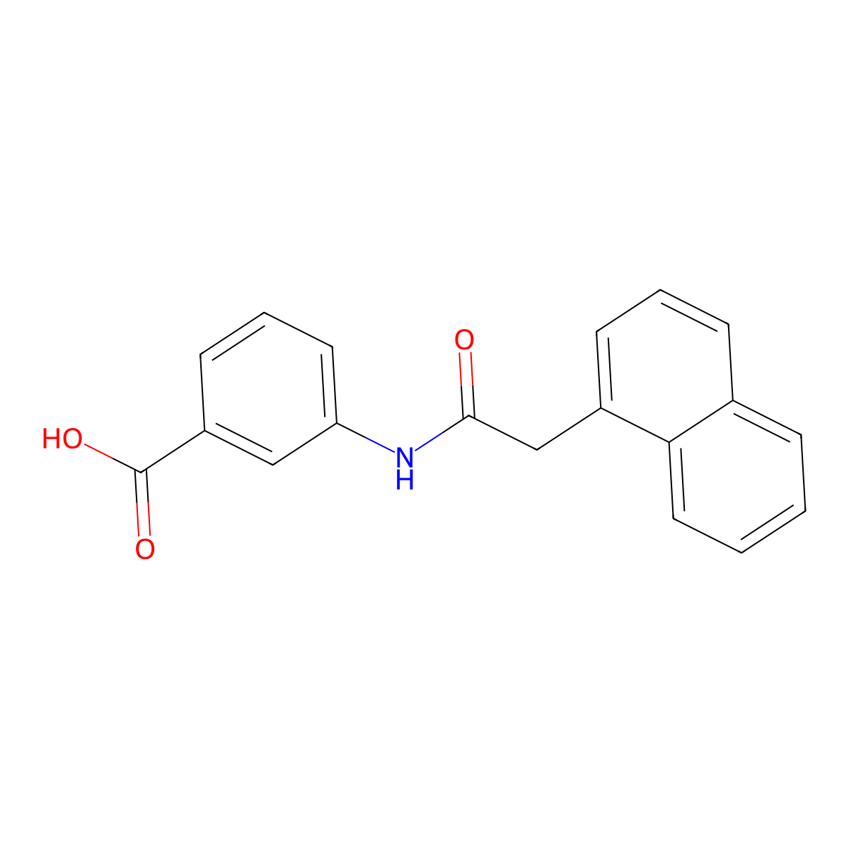 3-[(Naphthalen-1-ylacetyl)amino]benzoic acid molecular structure, CAS 423738-85-6