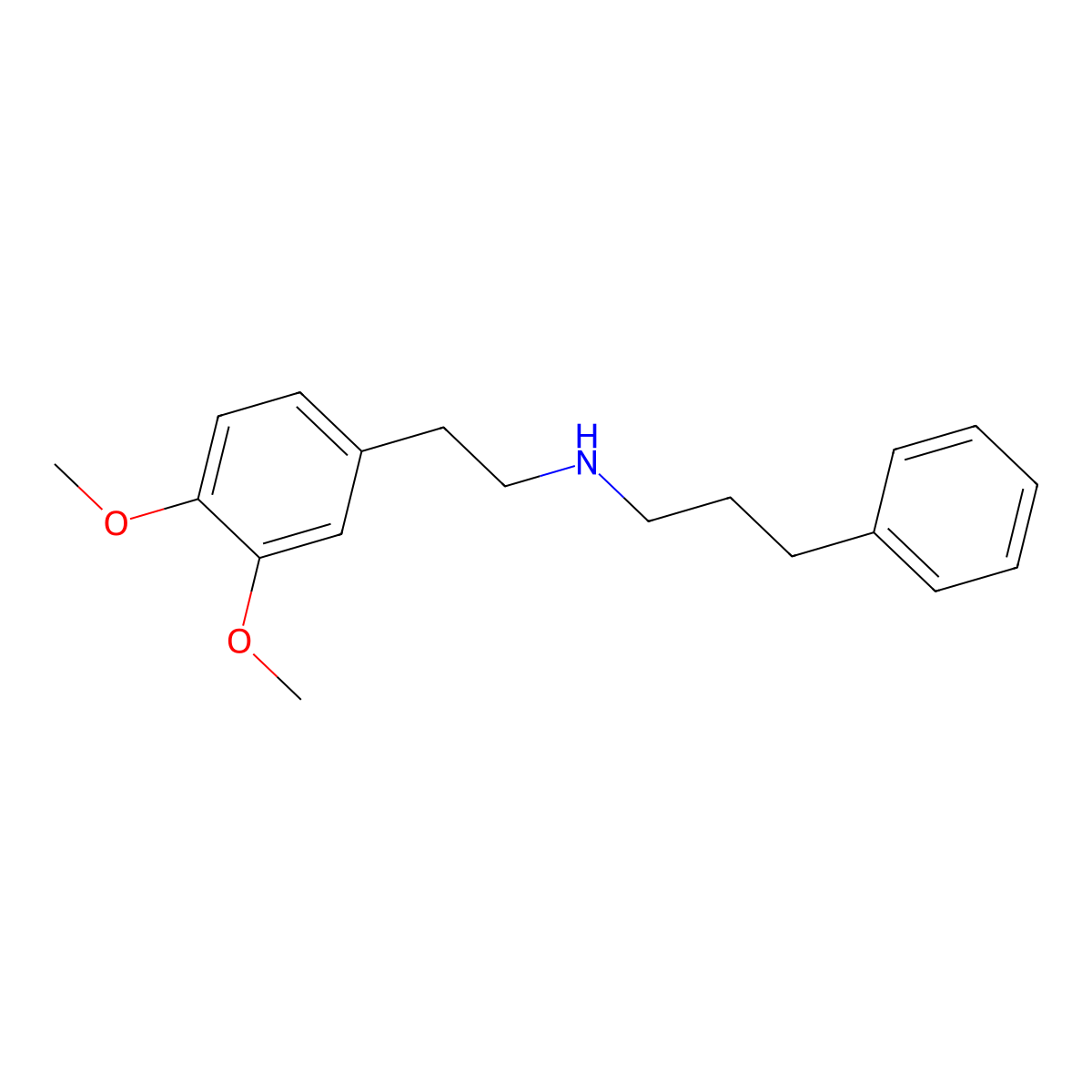 N-[2-(3,4-dimethoxyphenyl)ethyl]-3-phenylpropan-1-amine molecular structure, CAS 423738-88-9