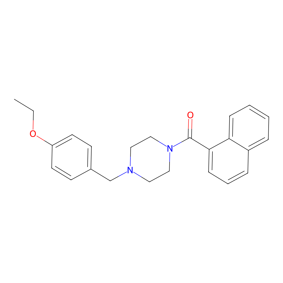 1-(4-Ethoxybenzyl)-4-(1-naphthoyl)piperazine molecular structure, CAS 423739-59-7