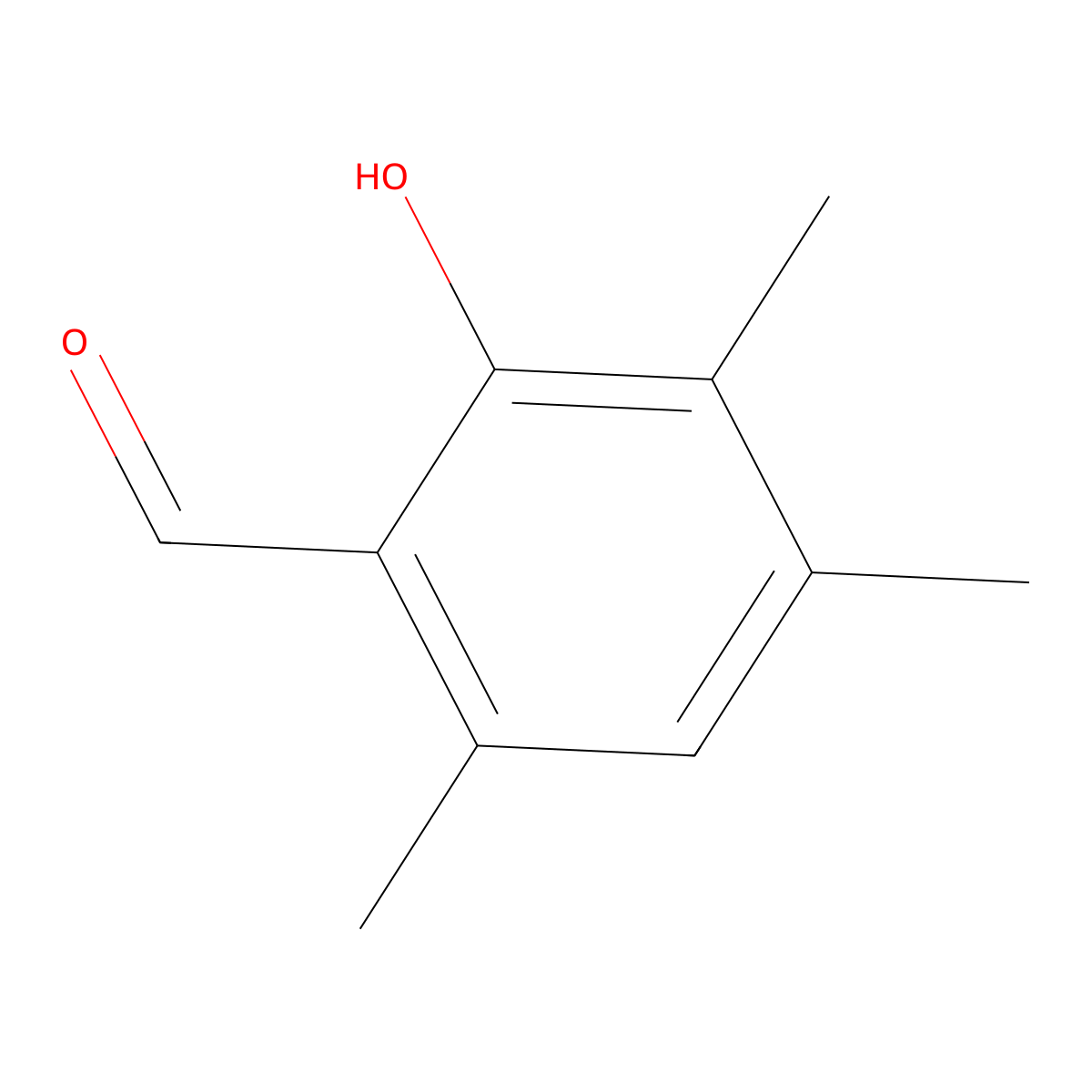 2-Hydroxy-3,4,6-trimethylbenzaldehyde molecular structure, CAS 42374-07-2
