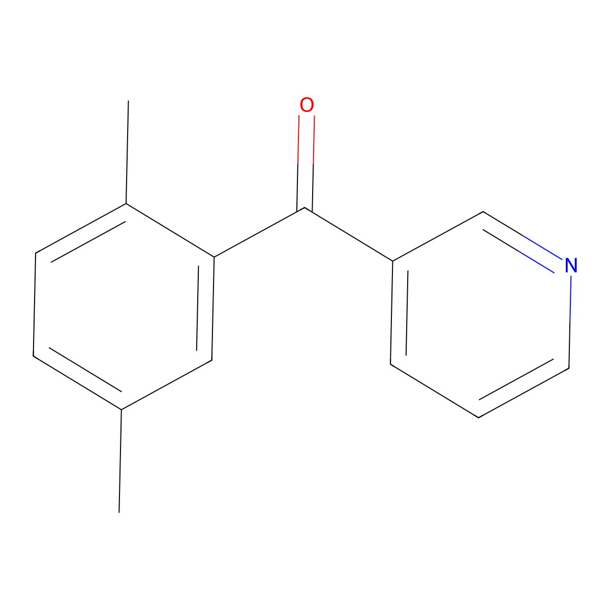 (2,5-Dimethylphenyl)(pyridin-3-yl)methanone molecular structure, CAS 42374-46-9