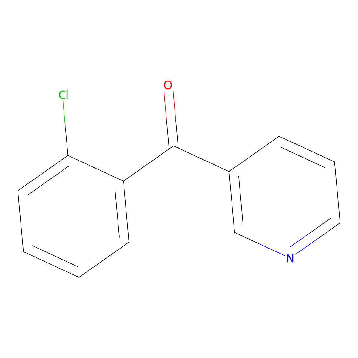 (2-Chlorophenyl)(pyridin-3-yl)methanone molecular structure, CAS 42374-49-2