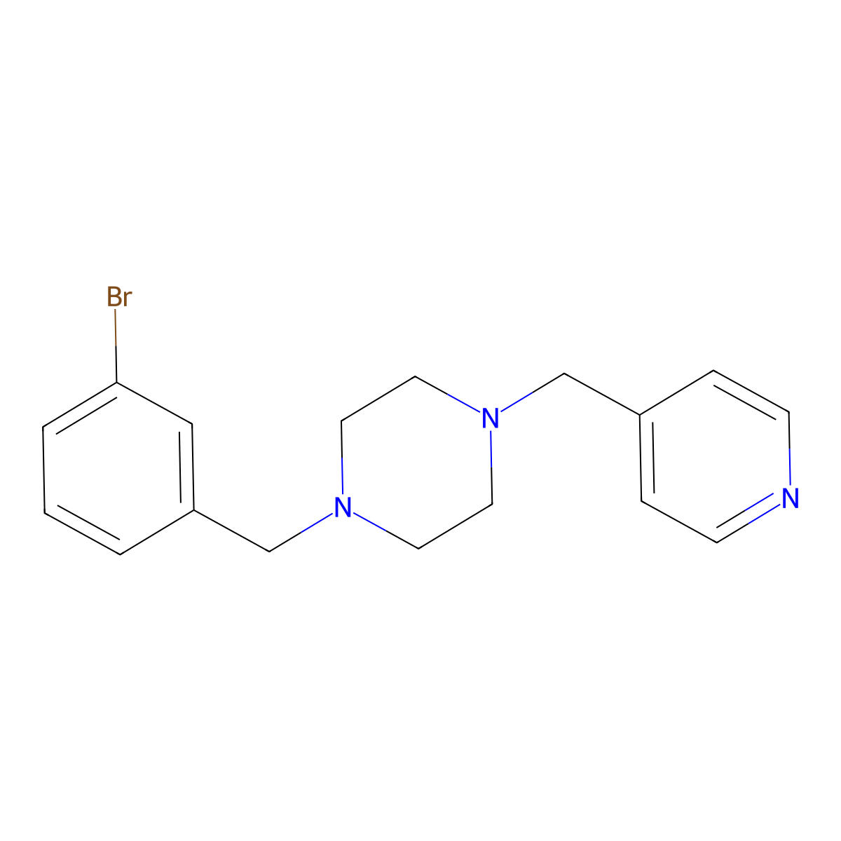 1-[(3-Bromophenyl)methyl]-4-(pyridin-4-ylmethyl)piperazine molecular structure, CAS 423740-14-1