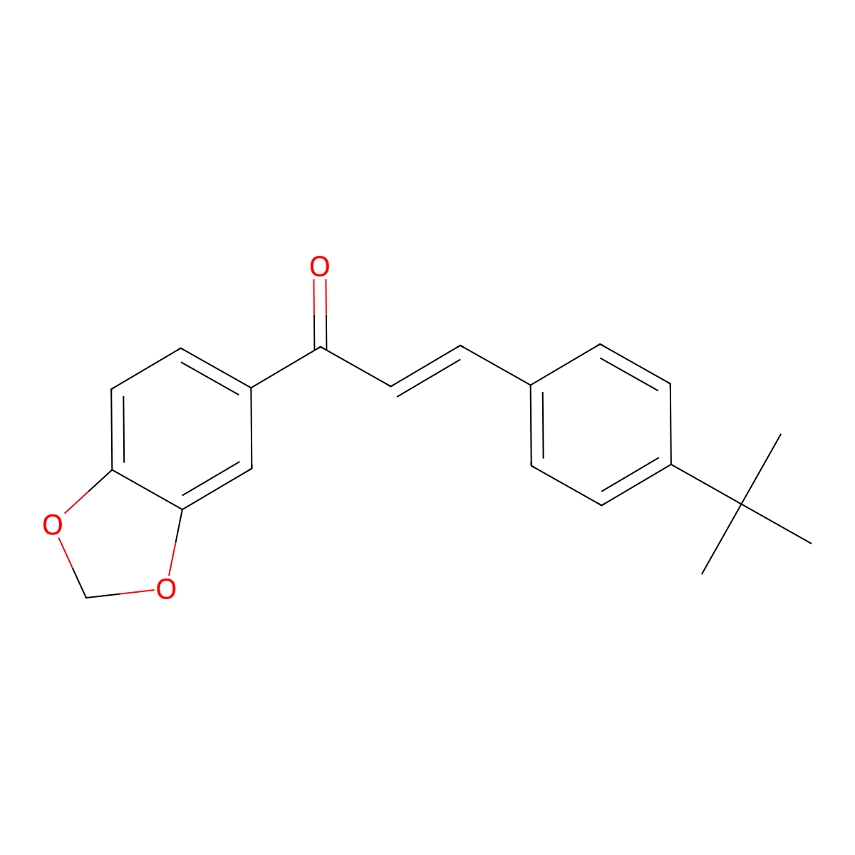 1-(1,3-Benzodioxol-5-yl)-3-[4-(1,1-dimethylethyl)phenyl]-2-propen-1-one molecular structure, CAS 423740-32-3