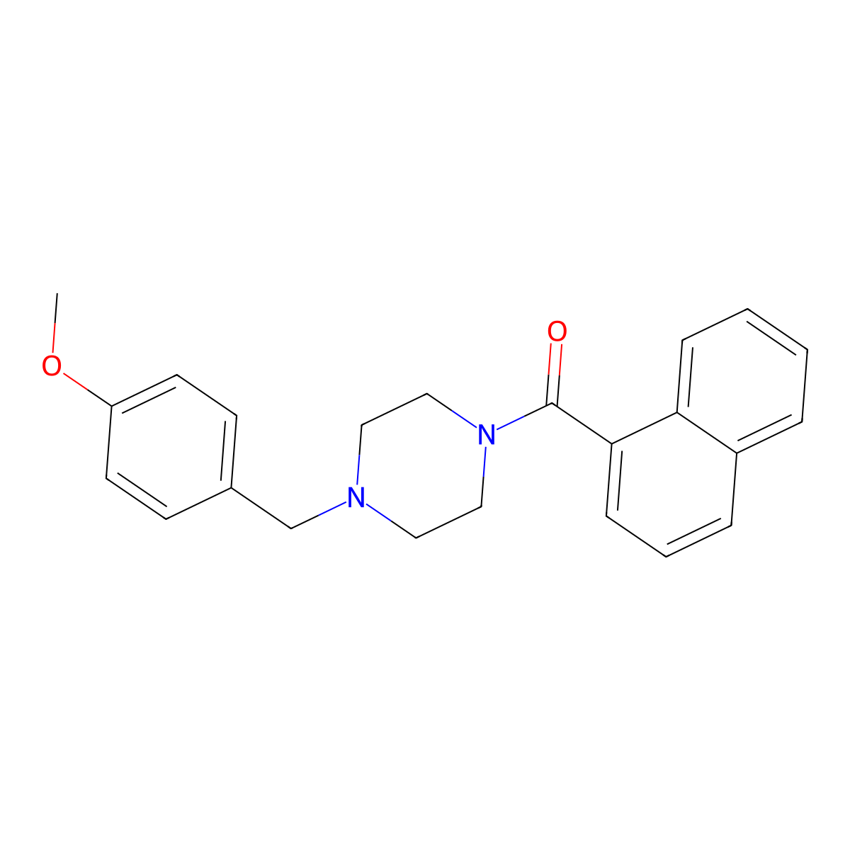 4-[(4-Methoxyphenyl)methyl]piperazinyl naphthyl ketone molecular structure, CAS 423740-38-9