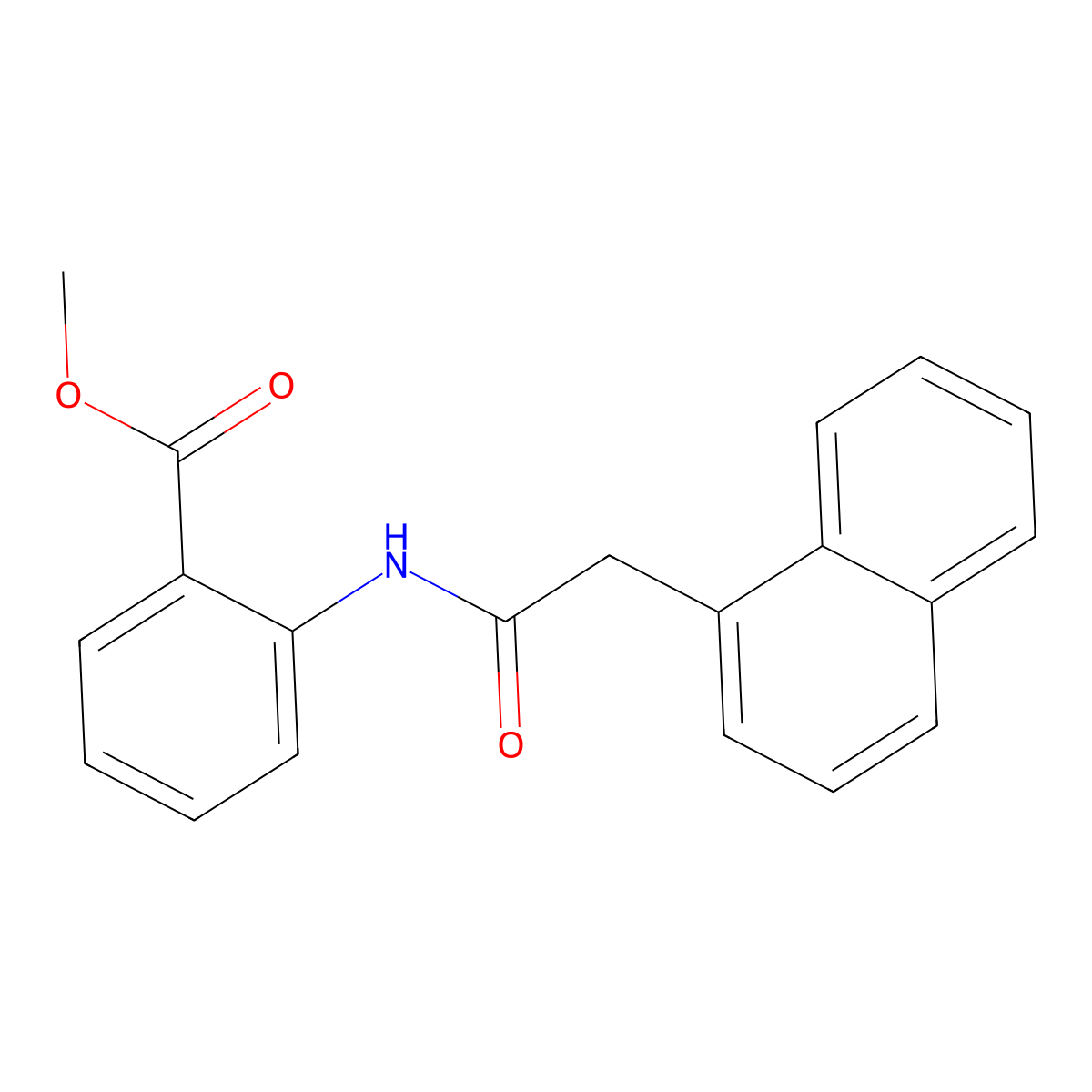 Methyl 2-[2-(naphthalen-1-yl)acetamido]benzoate molecular structure, CAS 423740-50-5
