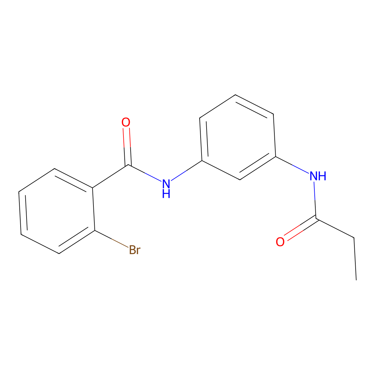 2-bromo-N-[3-(propanoylamino)phenyl]benzamide molecular structure, CAS 423740-83-4