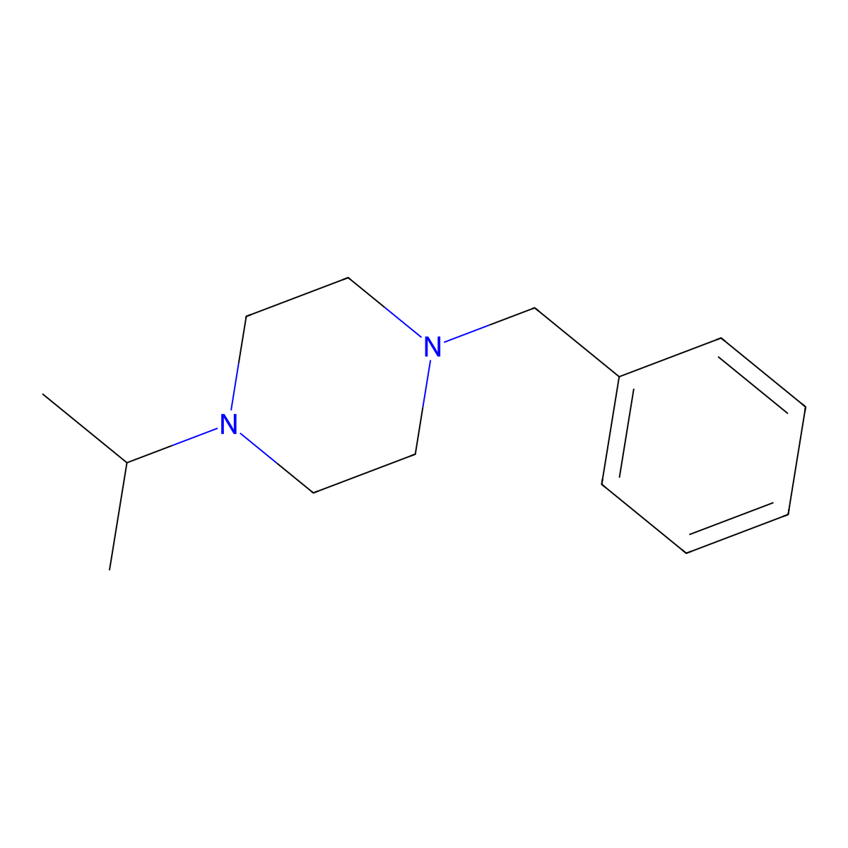 1-Benzyl-4-propan-2-ylpiperazine molecular structure, CAS 423741-12-2