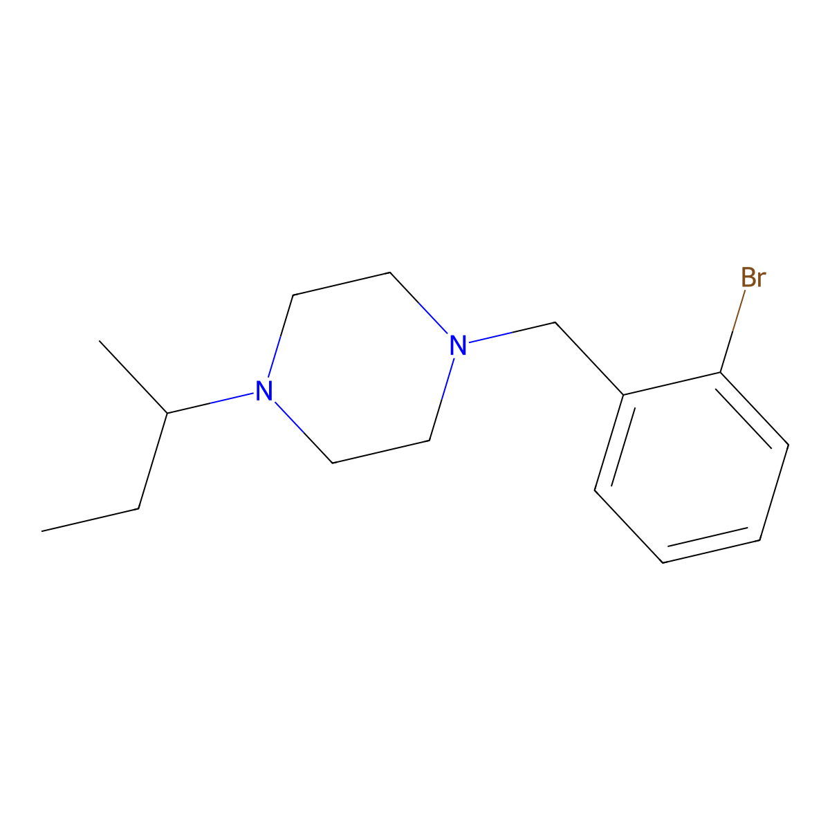 1-(2-Bromobenzyl)-4-(butan-2-yl)piperazine molecular structure, CAS 423742-43-2
