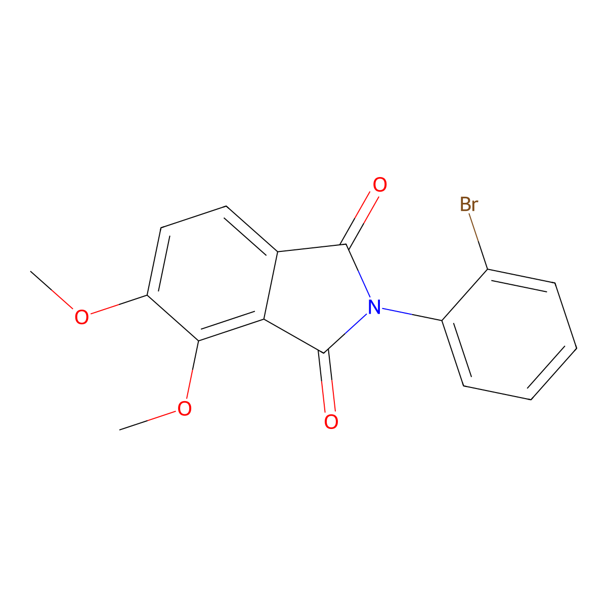 2-(2-Bromophenyl)-4,5-dimethoxyisoindoline-1,3-dione molecular structure, CAS 423742-84-1
