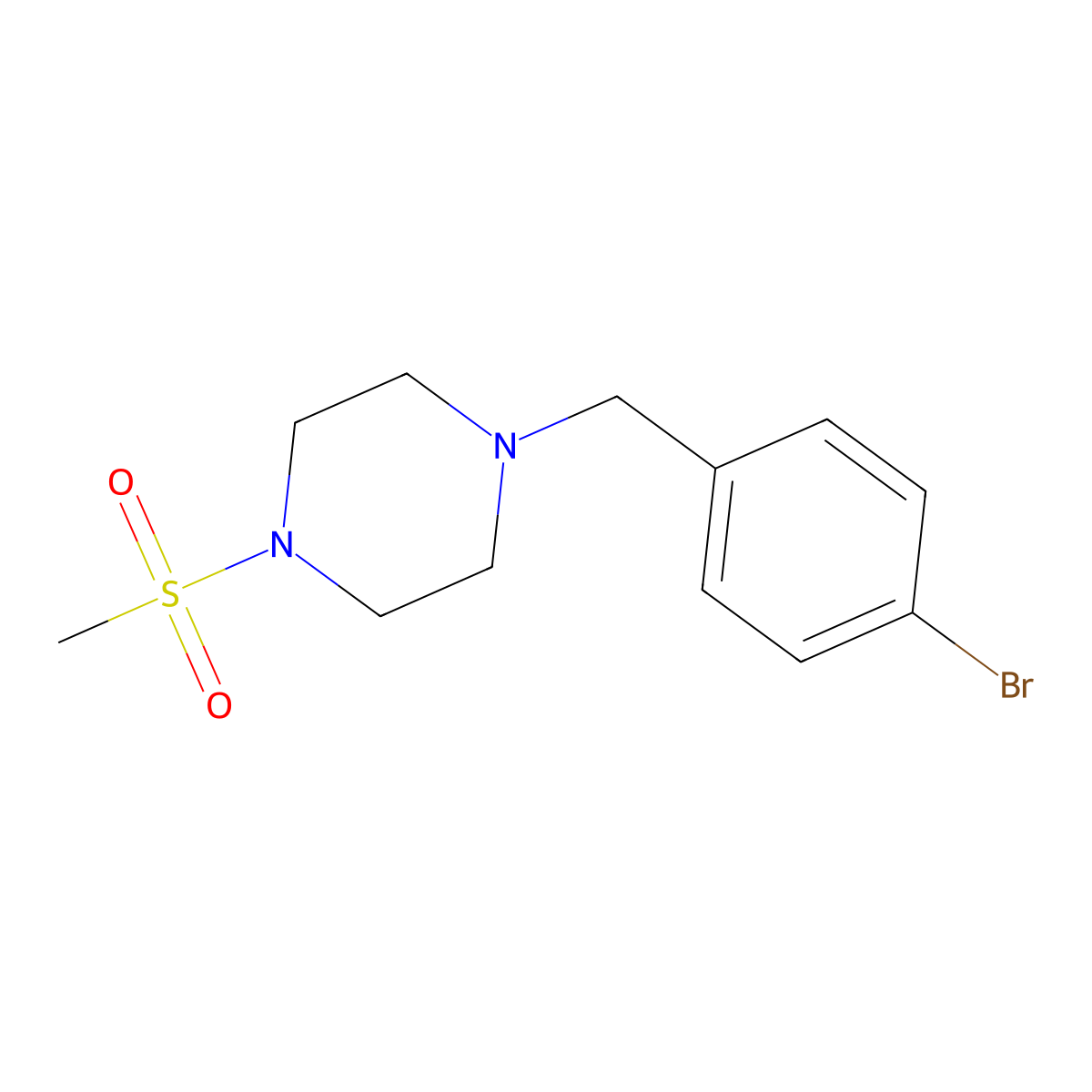 1-(4-Bromo-benzyl)-4-methanesulfonyl-piperazine molecular structure, CAS 423743-43-5