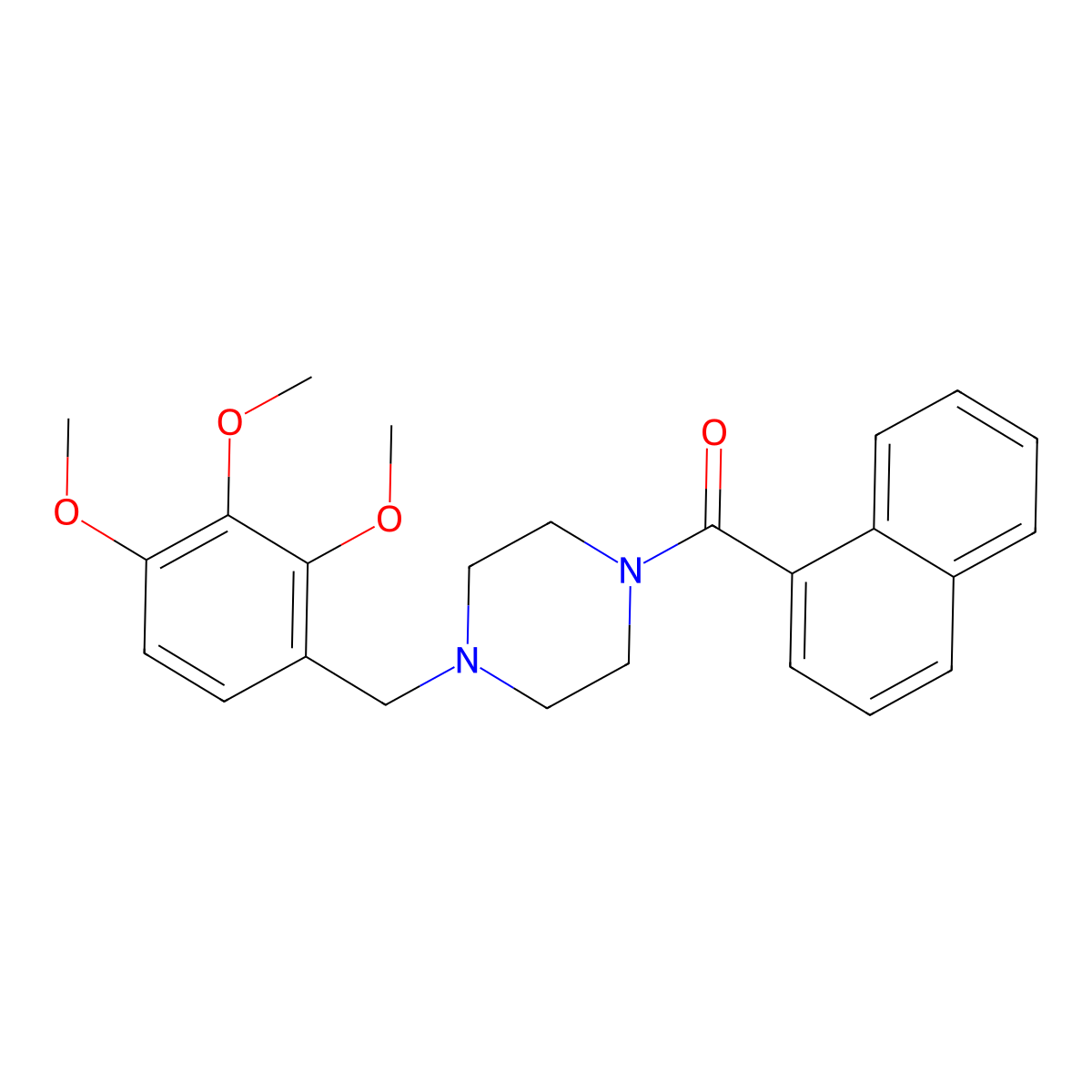 1-(1-Naphthoyl)-4-(2,3,4-trimethoxybenzyl)piperazine molecular structure, CAS 423743-74-2