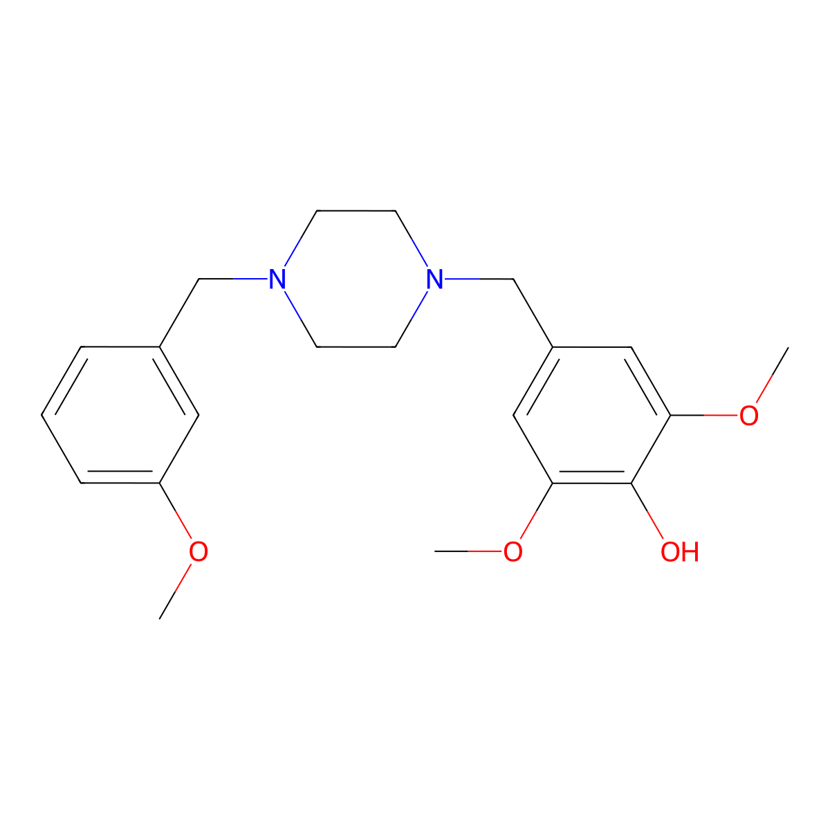 2,6-Dimethoxy-4-{[4-(3-methoxybenzyl)piperazin-1-yl]methyl}phenol molecular structure, CAS 423743-98-0