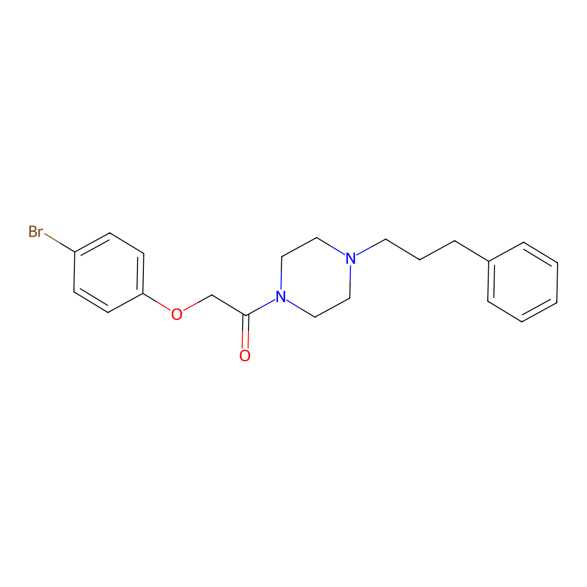 2-(4-Bromophenoxy)-1-[4-(3-phenylpropyl)piperazin-1-yl]ethanone molecular structure, CAS 423744-03-0