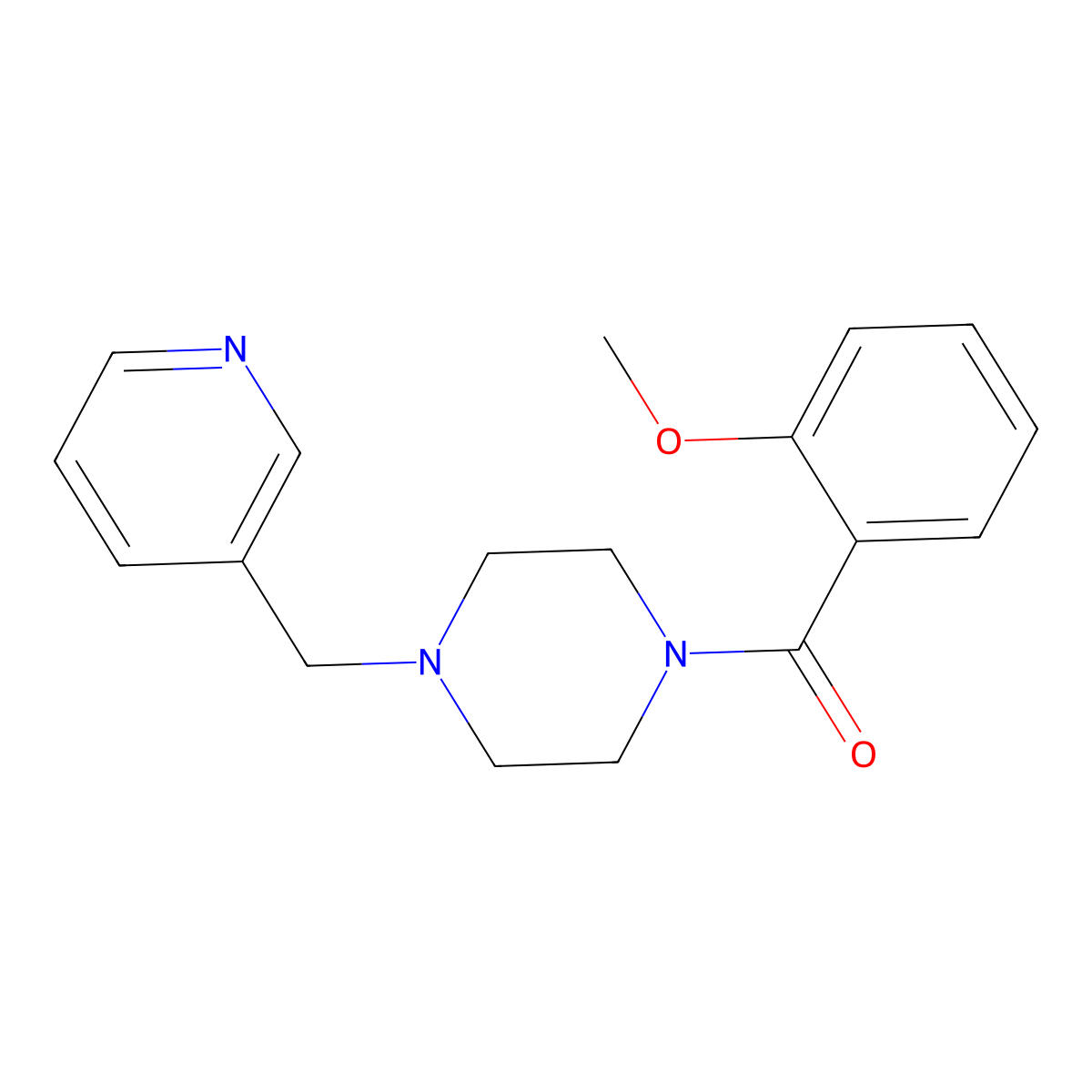 (2-Methoxyphenyl)-[4-(pyridin-3-ylmethyl)piperazin-1-yl]methanone molecular structure, CAS 423744-05-2