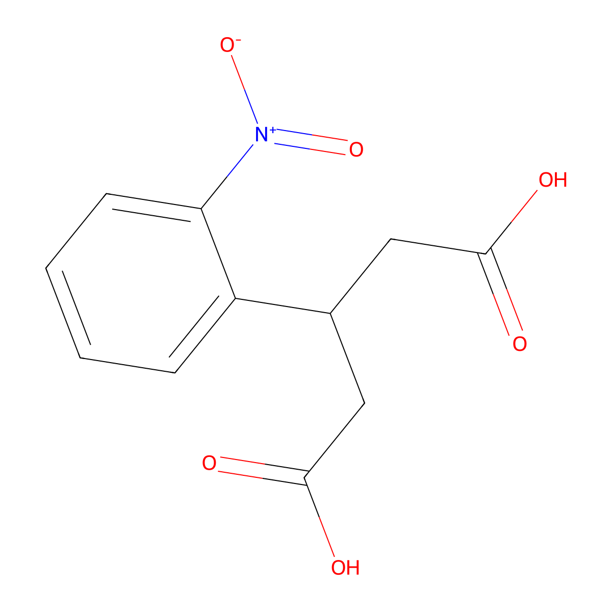 3-(2-Nitrophenyl)pentanedioic acid molecular structure, CAS 423745-03-3