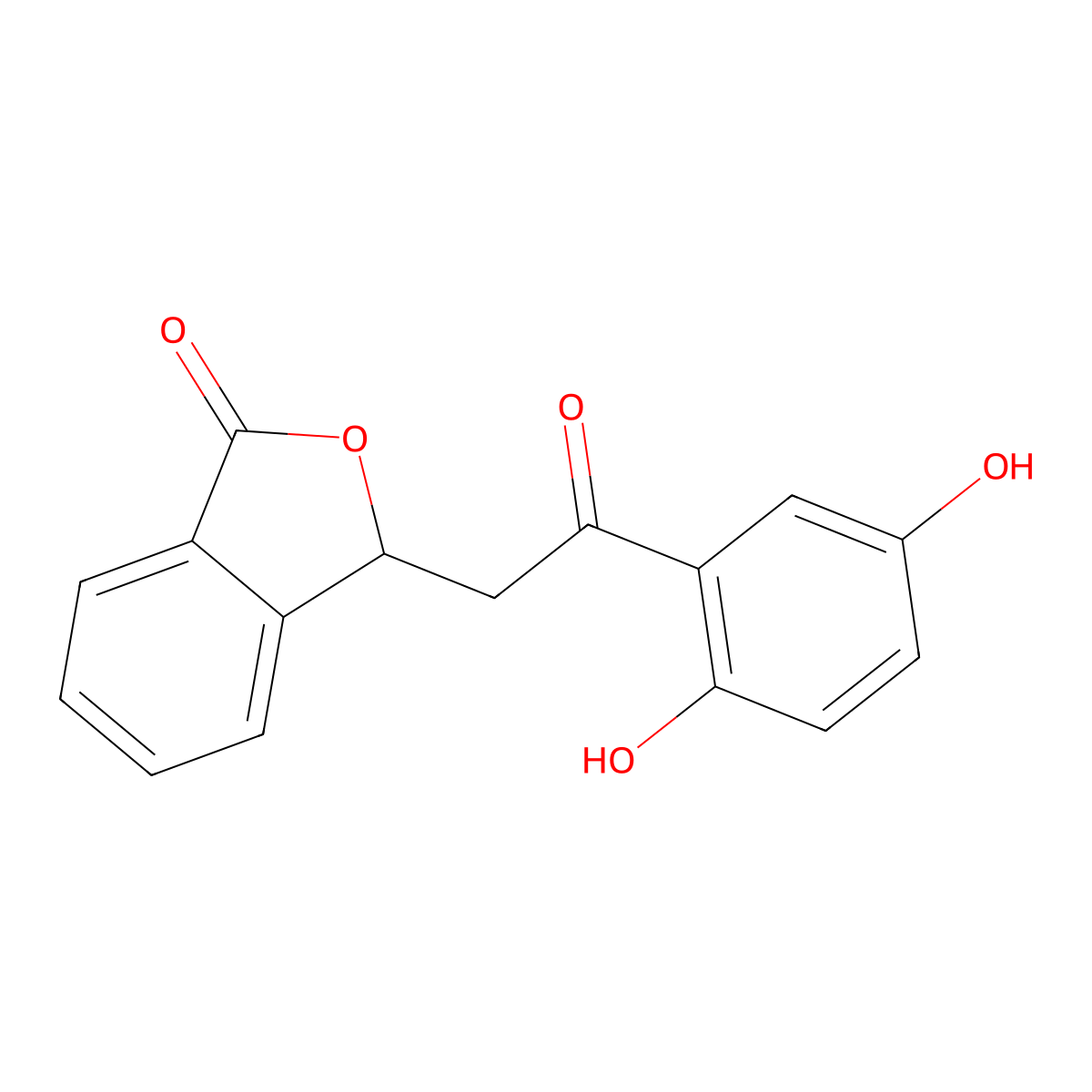 3-(2-(2,5-dihydroxyphenyl)-2-oxoethyl)isobenzofuran-1(3H)-one molecular structure, CAS 423746-49-0