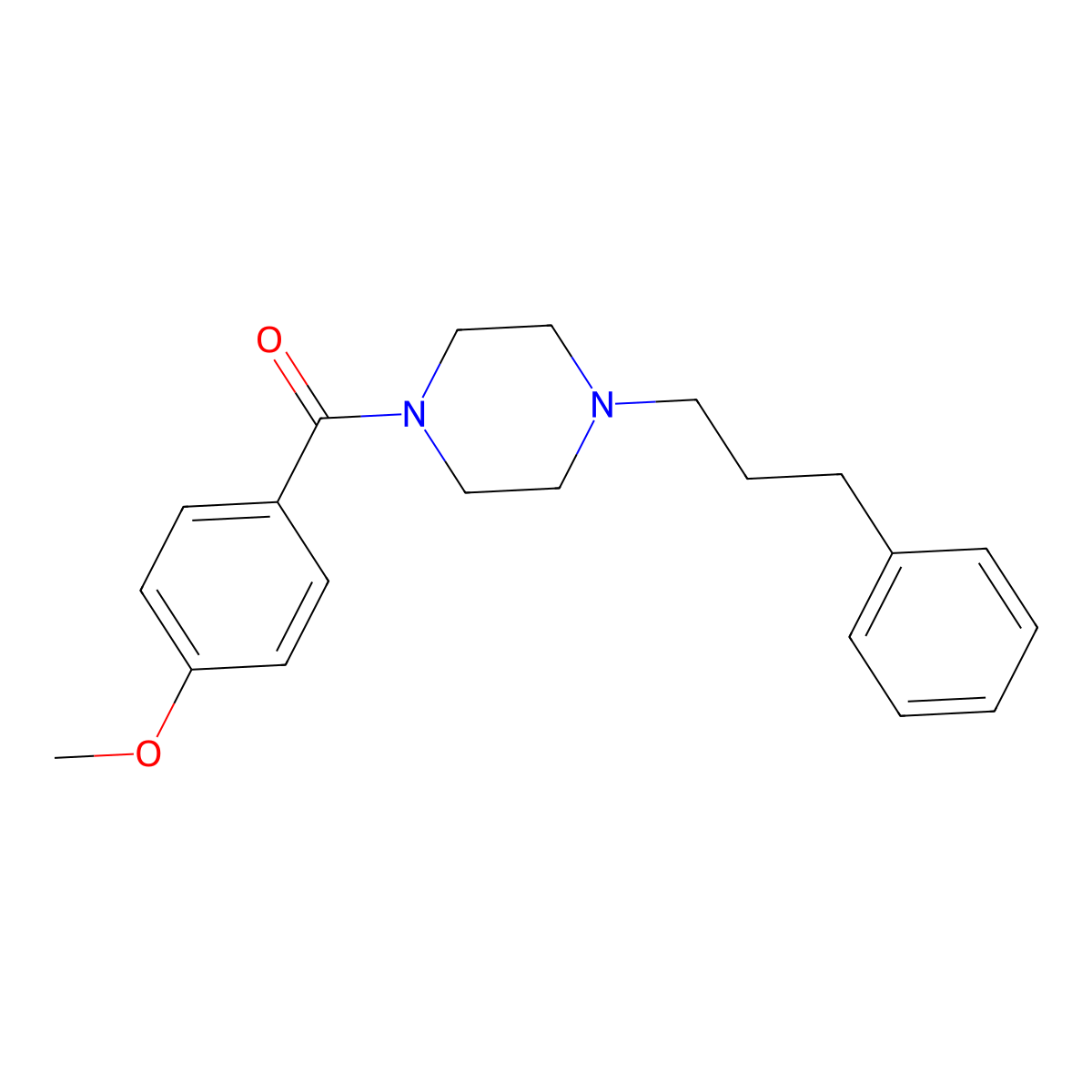 (4-Methoxyphenyl)[4-(3-phenylpropyl)piperazin-1-yl]methanone molecular structure, CAS 423746-58-1