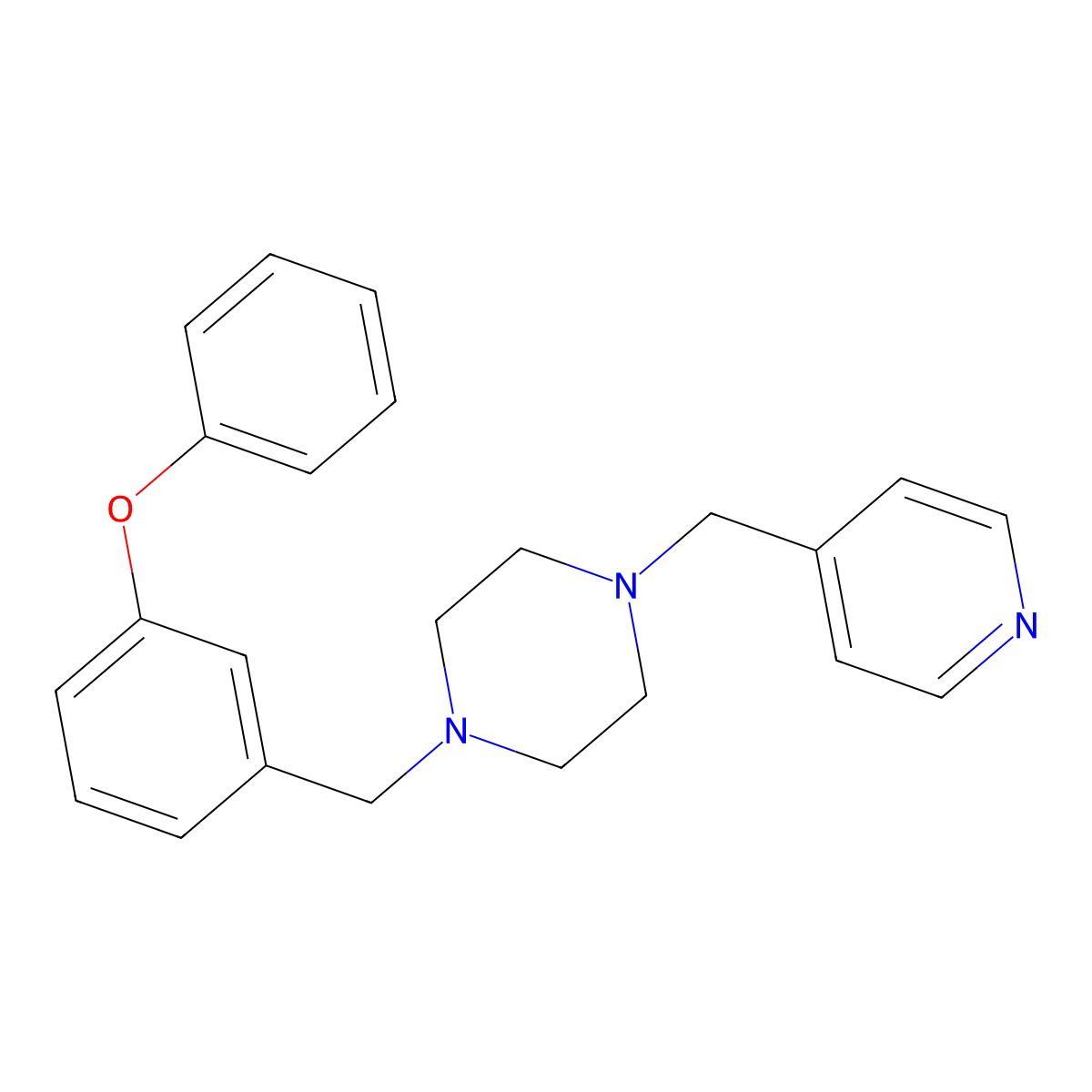 1-[(3-Phenoxyphenyl)methyl]-4-(pyridin-4-ylmethyl)piperazine molecular structure, CAS 423746-62-7