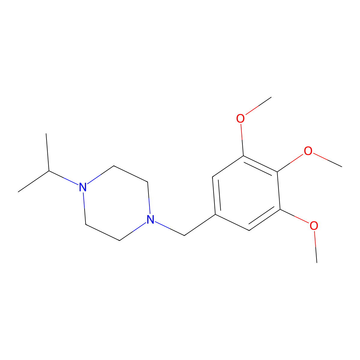 1-(Propan-2-yl)-4-(3,4,5-trimethoxybenzyl)piperazine molecular structure, CAS 423746-76-3