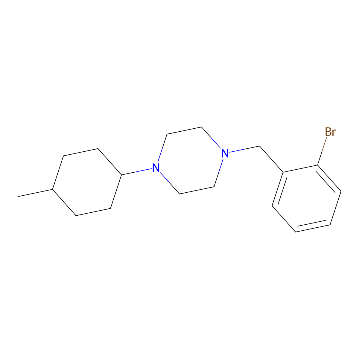 1-[(2-Bromophenyl)methyl]-4-(4-methylcyclohexyl)piperazine molecular structure, CAS 423746-95-6