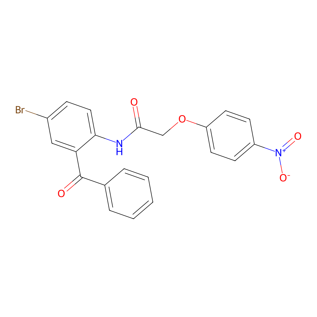 N-(2-benzoyl-4-bromophenyl)-2-(4-nitrophenoxy)acetamide molecular structure, CAS 423747-88-0