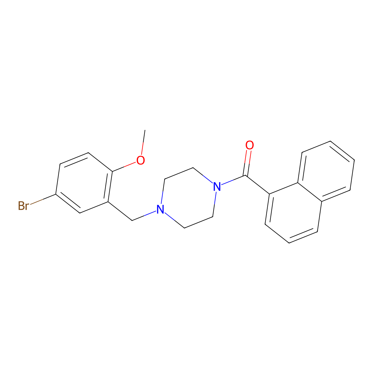 [4-(5-Bromo-2-methoxybenzyl)piperazin-1-yl](naphthalen-1-yl)methanone molecular structure, CAS 423748-07-6