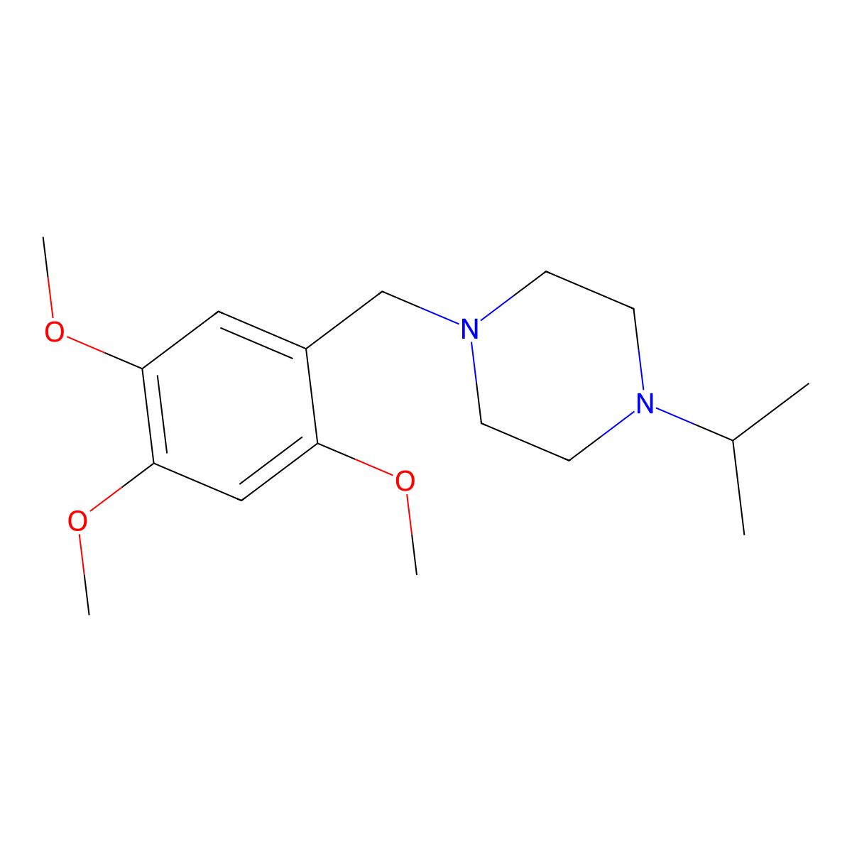 1-(Propan-2-yl)-4-(2,4,5-trimethoxybenzyl)piperazine molecular structure, CAS 423748-17-8