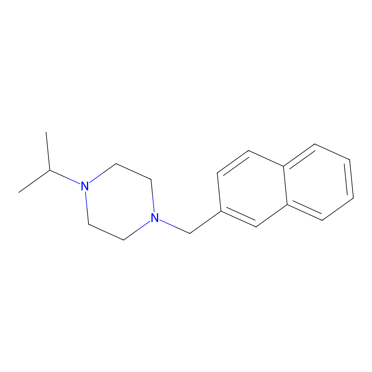 1-(Naphthalen-2-ylmethyl)-4-propan-2-ylpiperazine molecular structure, CAS 423748-83-8