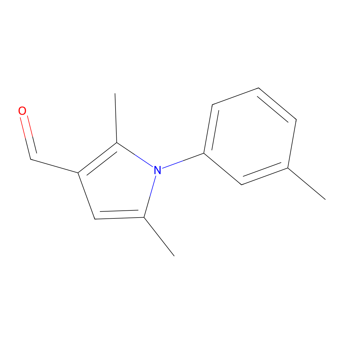 2,5-Dimethyl-1-m-tolyl-1H-pyrrole-3-carbaldehyde molecular structure, CAS 423749-16-0
