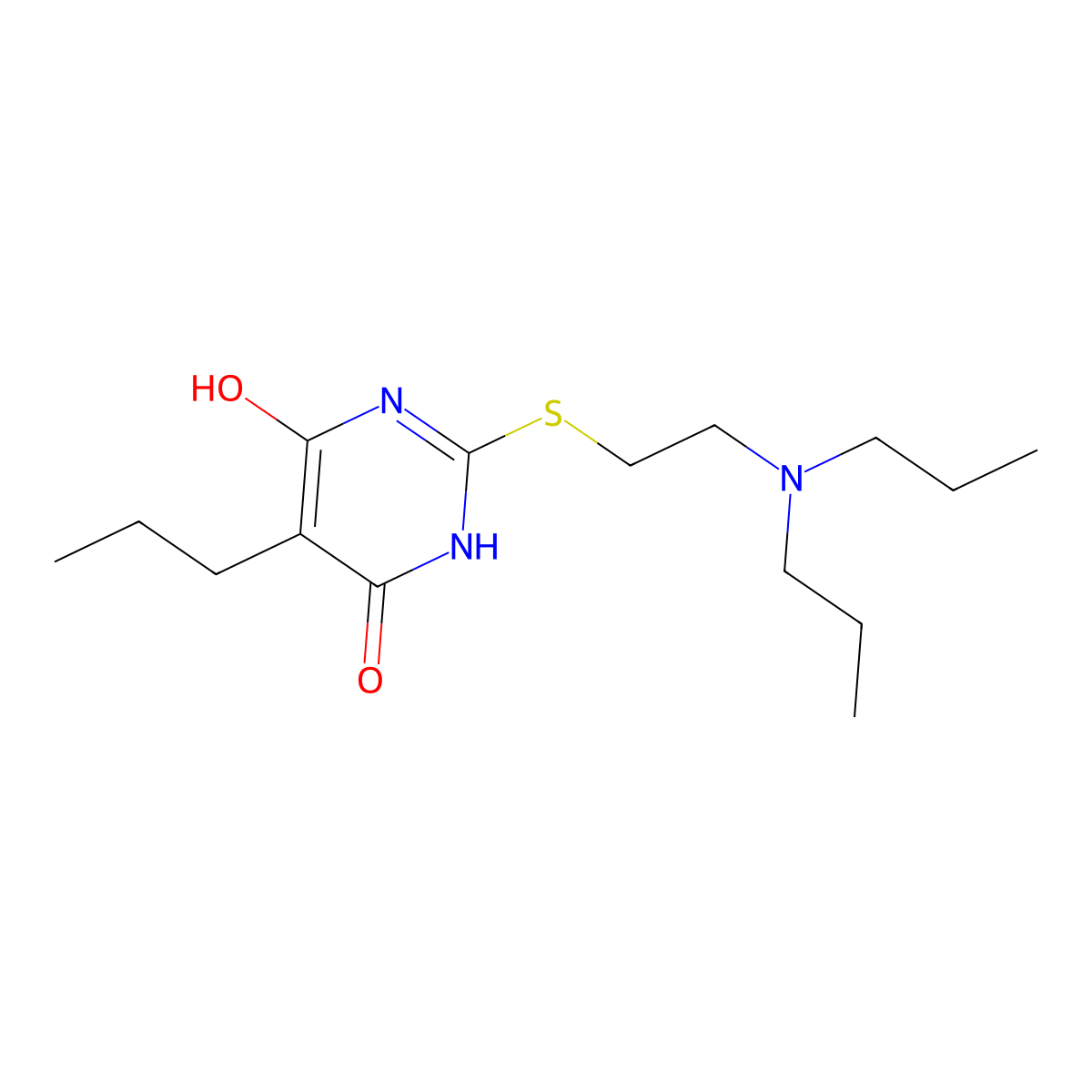 2-[[2-(Dipropylamino)ethyl]thio]-6-hydroxy-5-propyl-4(3H)-pyrimidinone molecular structure, CAS 423749-17-1