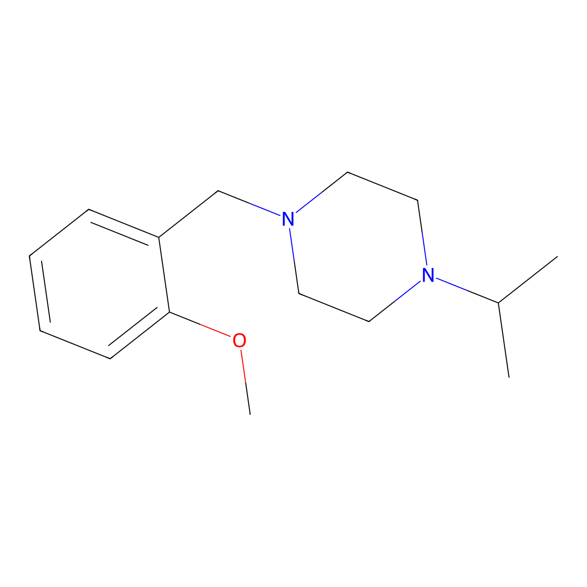 1-(2-Methoxybenzyl)-4-(propan-2-yl)piperazine molecular structure, CAS 423749-27-3