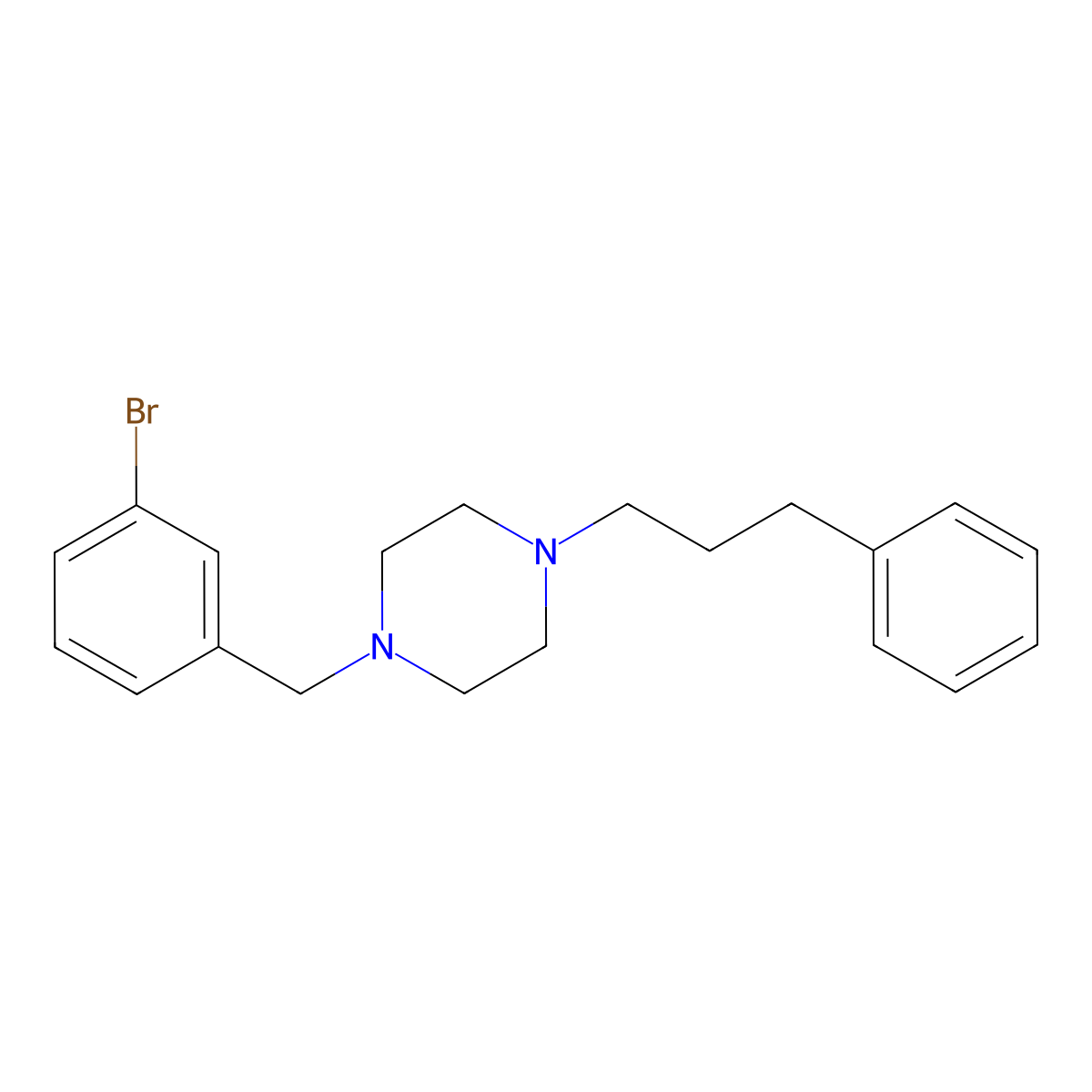 1-[(3-Bromophenyl)methyl]-4-(3-phenylpropyl)piperazine molecular structure, CAS 423749-91-1