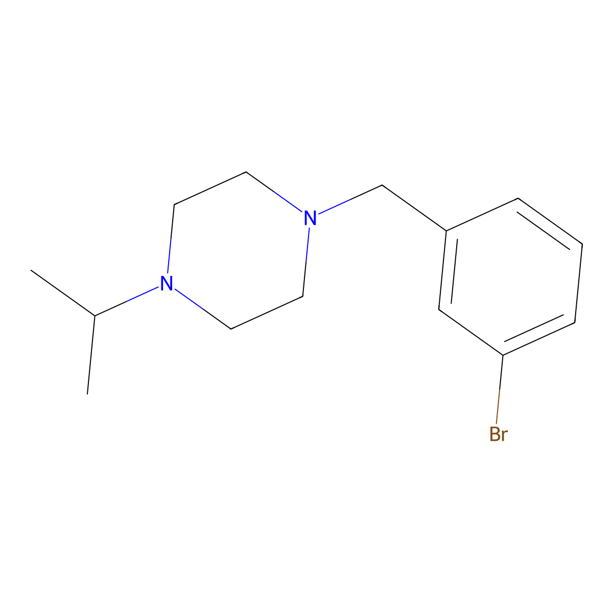 1-(3-Bromobenzyl)-4-isopropylpiperazine molecular structure, CAS 423752-67-4
