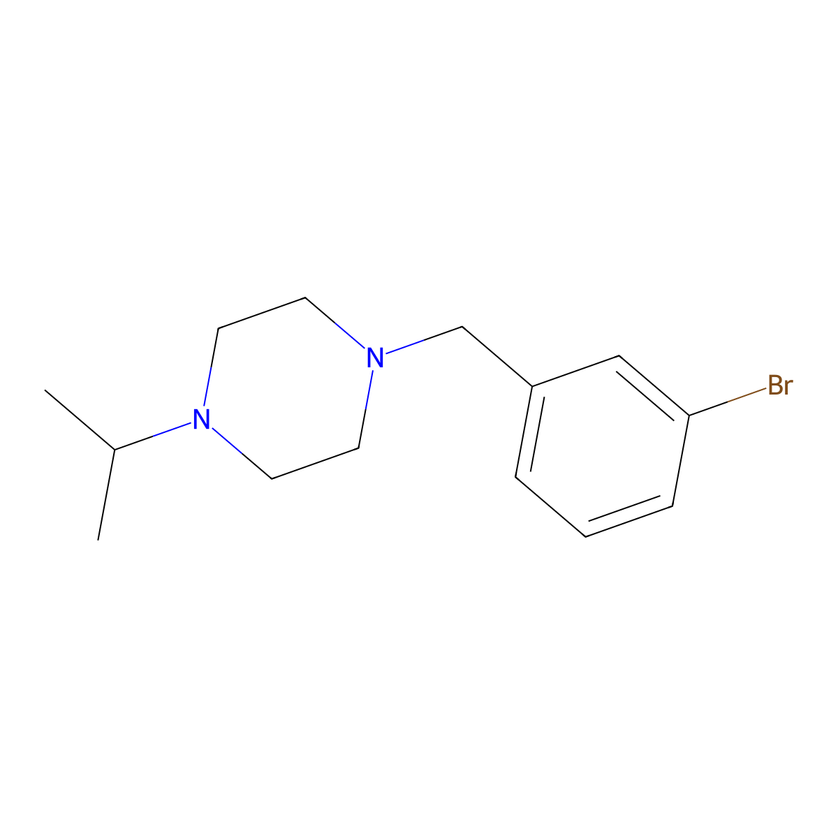 1-(3-Bromobenzyl)-4-isopropylpiperazine molecular structure, CAS 423752-67-4