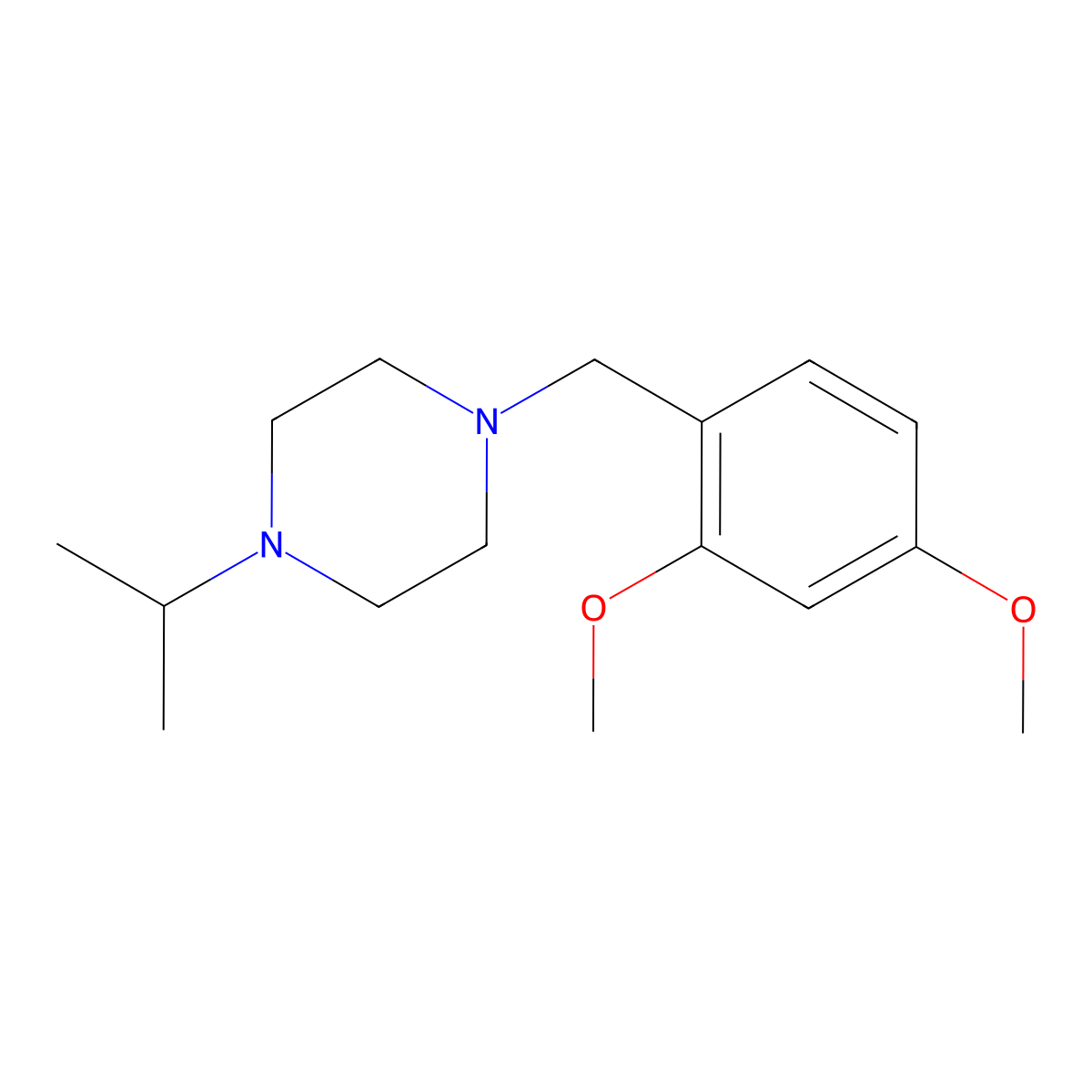 1-[(2,4-Dimethoxyphenyl)methyl]-4-propan-2-ylpiperazine molecular structure, CAS 423753-23-5