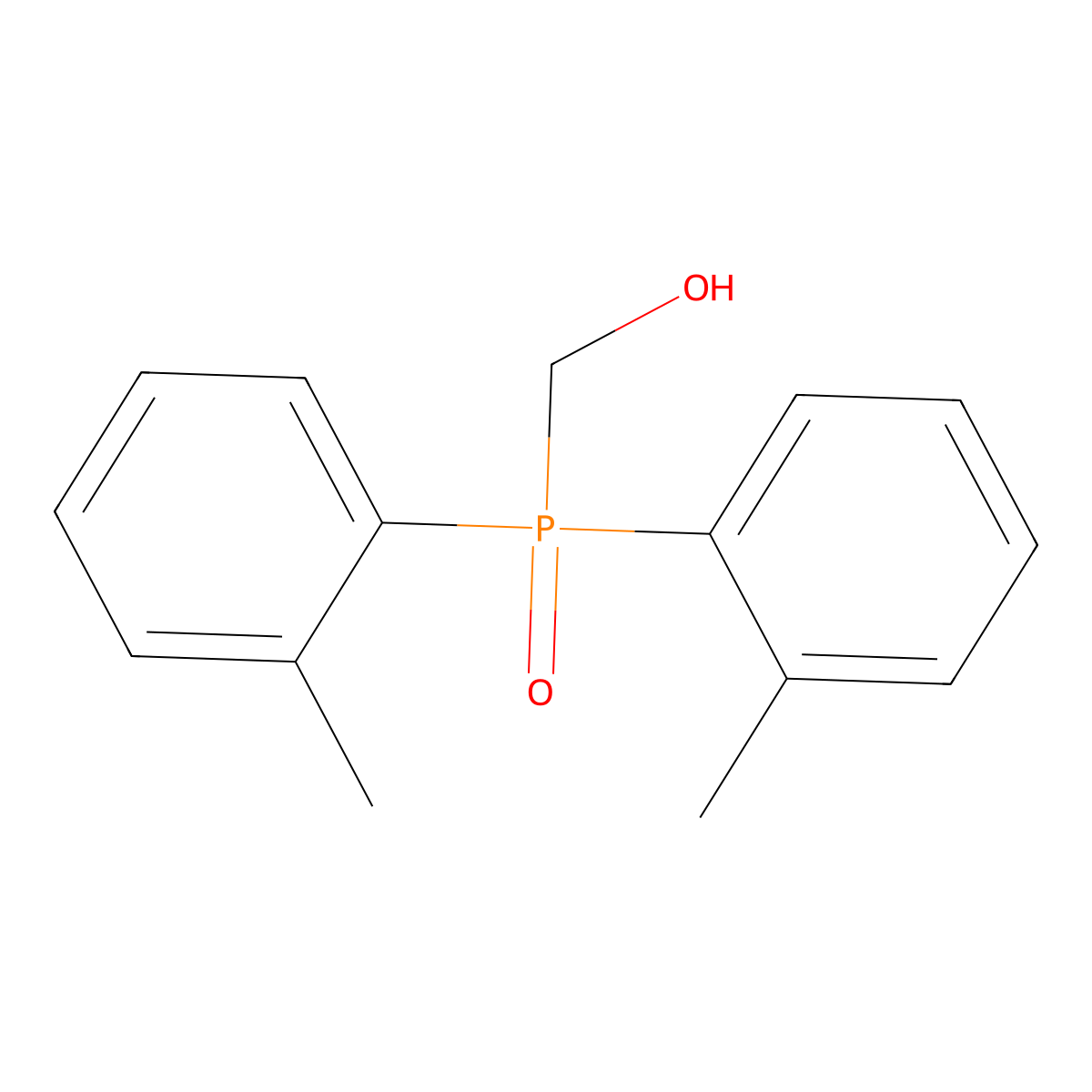1-[Bis(2-methylphenyl)phosphinyl]methanol molecular structure, CAS 423753-90-6