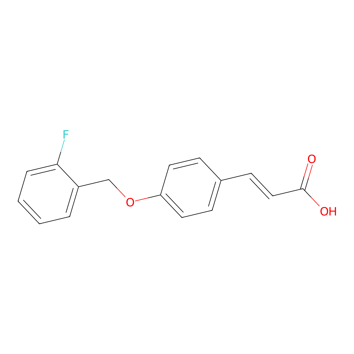 (2e)-3-(4-[(2-Fluorobenzyl)oxy]phenyl)acrylic acid molecular structure, CAS 423754-20-5