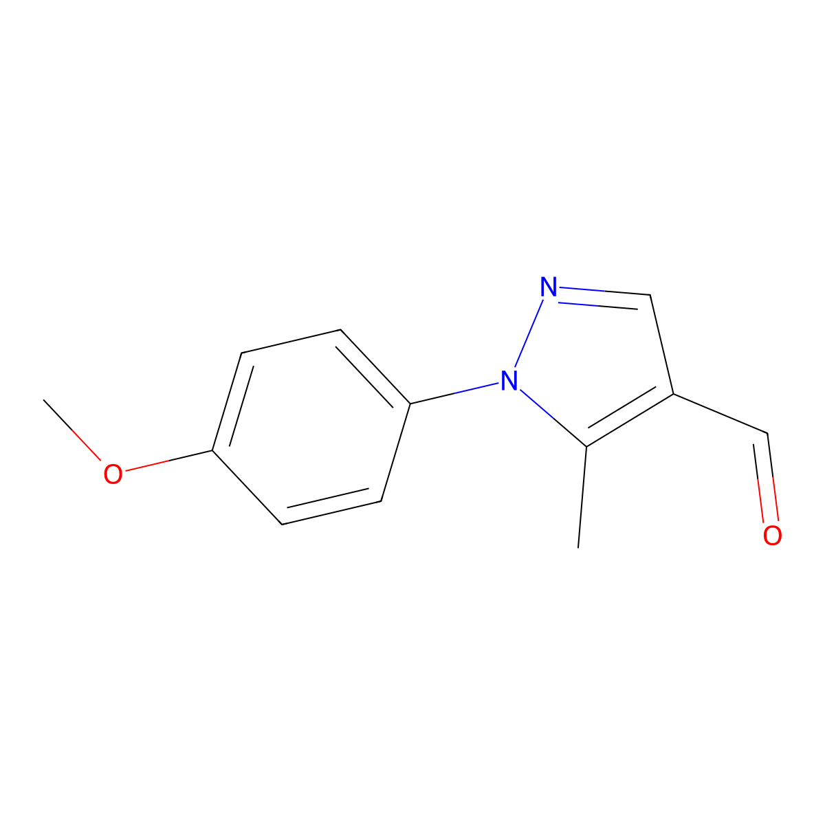 1-(4-Methoxyphenyl)-5-methyl-1H-pyrazole-4-carboxaldehyde molecular structure, CAS 423768-44-9