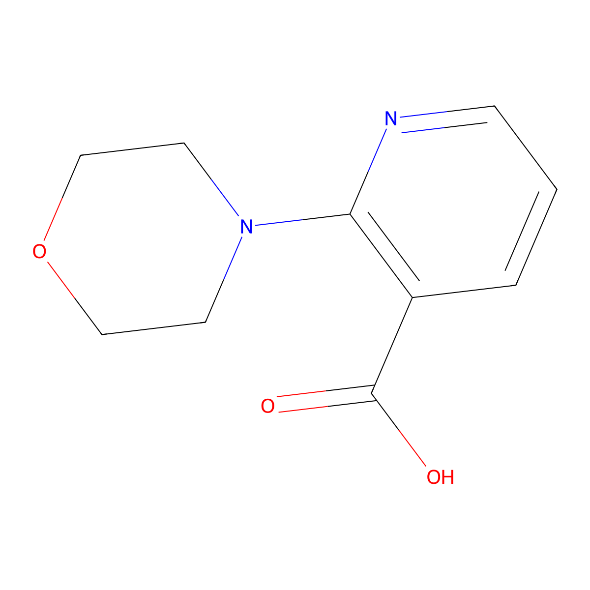 2-(Morpholin-4-yl)pyridine-3-carboxylic acid molecular structure, CAS 423768-54-1