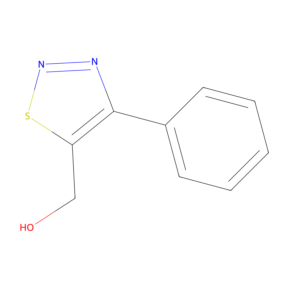 (4-Phenyl-1,2,3-Thiadiazol-5-Yl)Methanol molecular structure, CAS 423768-62-1