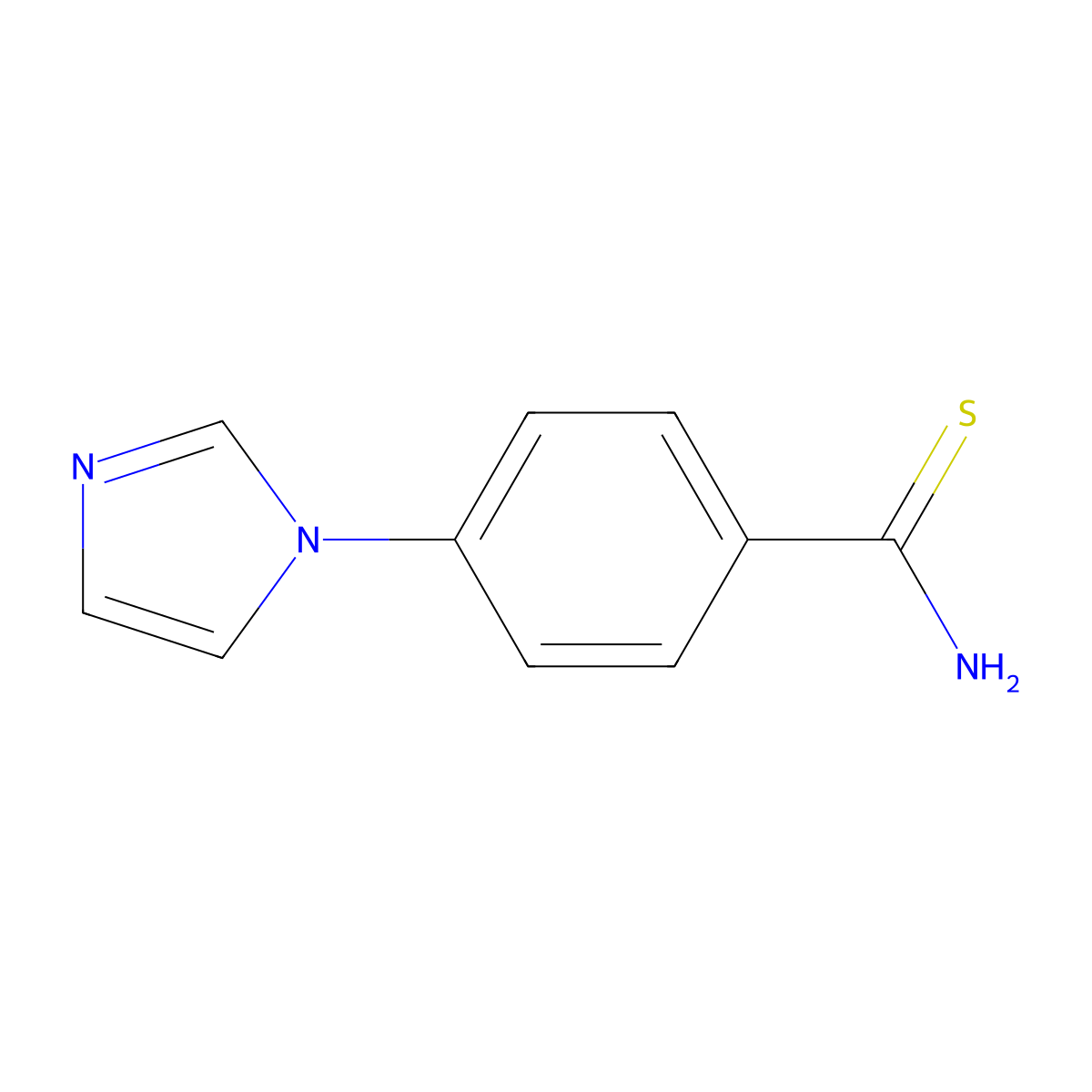 4-(1H-Imidazol-1-yl)benzenecarbothioamide molecular structure, CAS 423769-74-8