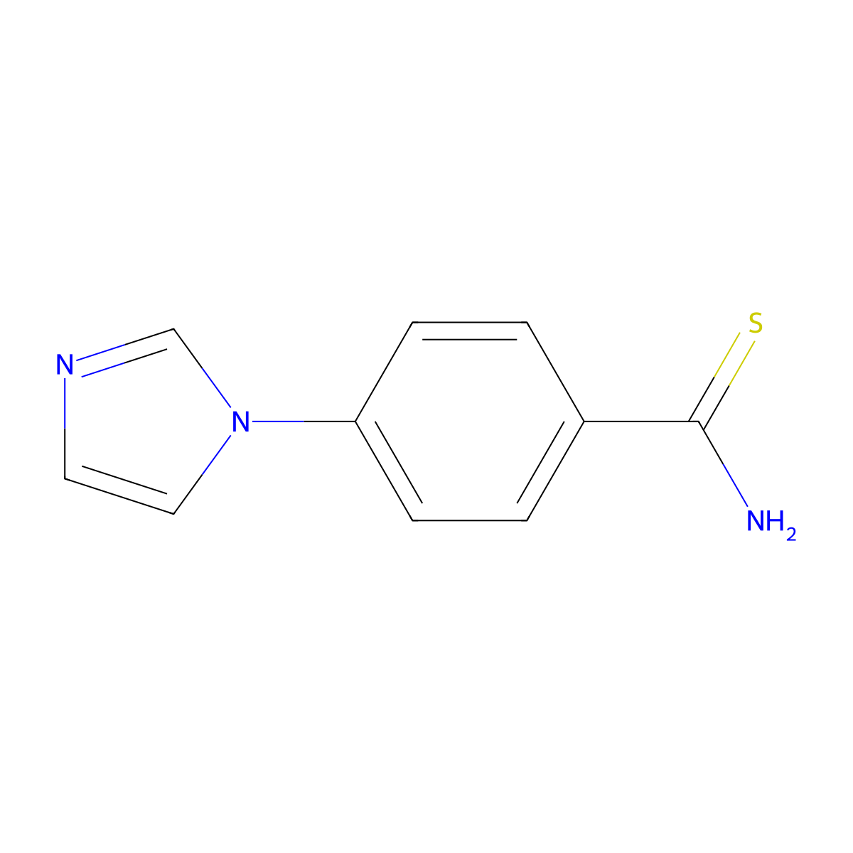 4-(1H-Imidazol-1-yl)benzenecarbothioamide molecular structure, CAS 423769-74-8