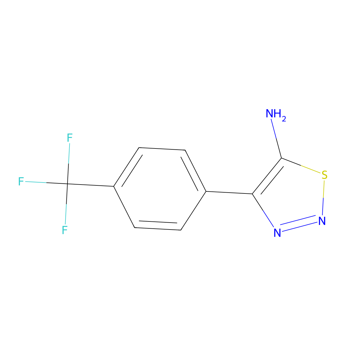 4-[4-(Trifluoromethyl)Phenyl]-1,2,3-Thiadiazol-5-Amine molecular structure, CAS 423769-76-0