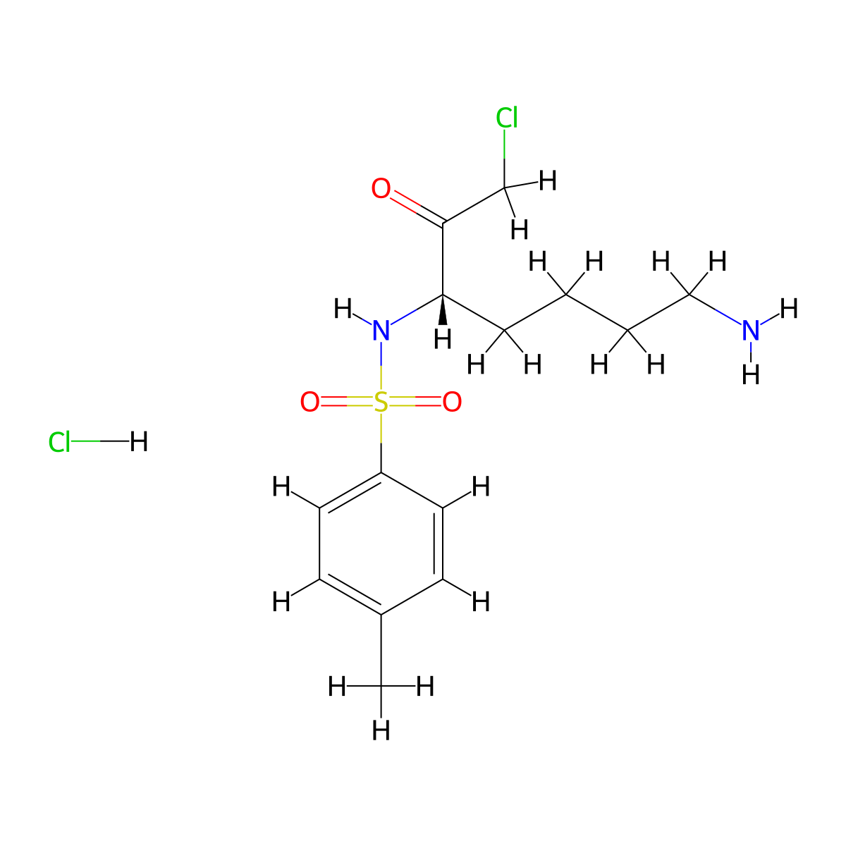 p-N-(7-Amino-1-chloro-2-oxohept-3-yl)toluenesulphonamide molecular structure, CAS 4238-41-9