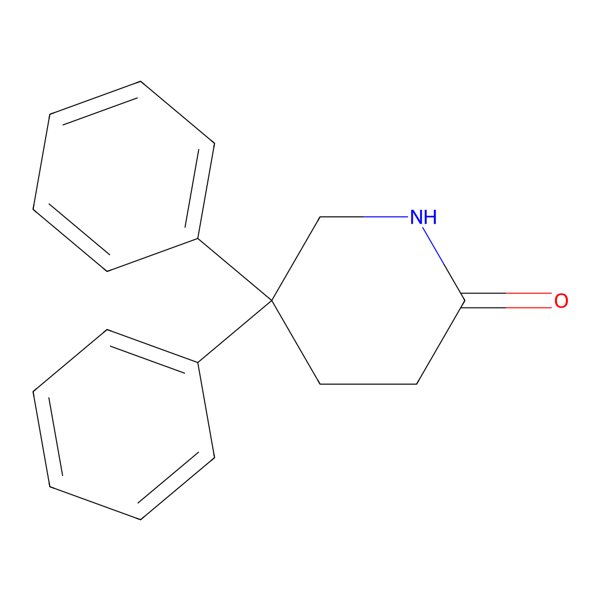 5,5-Diphenyl-2-piperidinone molecular structure, CAS 4238-69-1