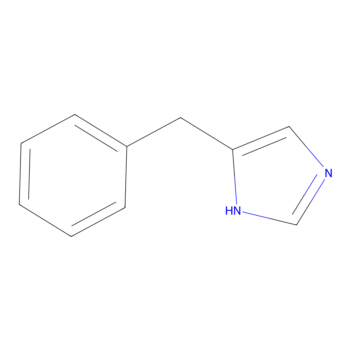 4-benzyl-1H-imidazole molecular structure, CAS 4238-72-6