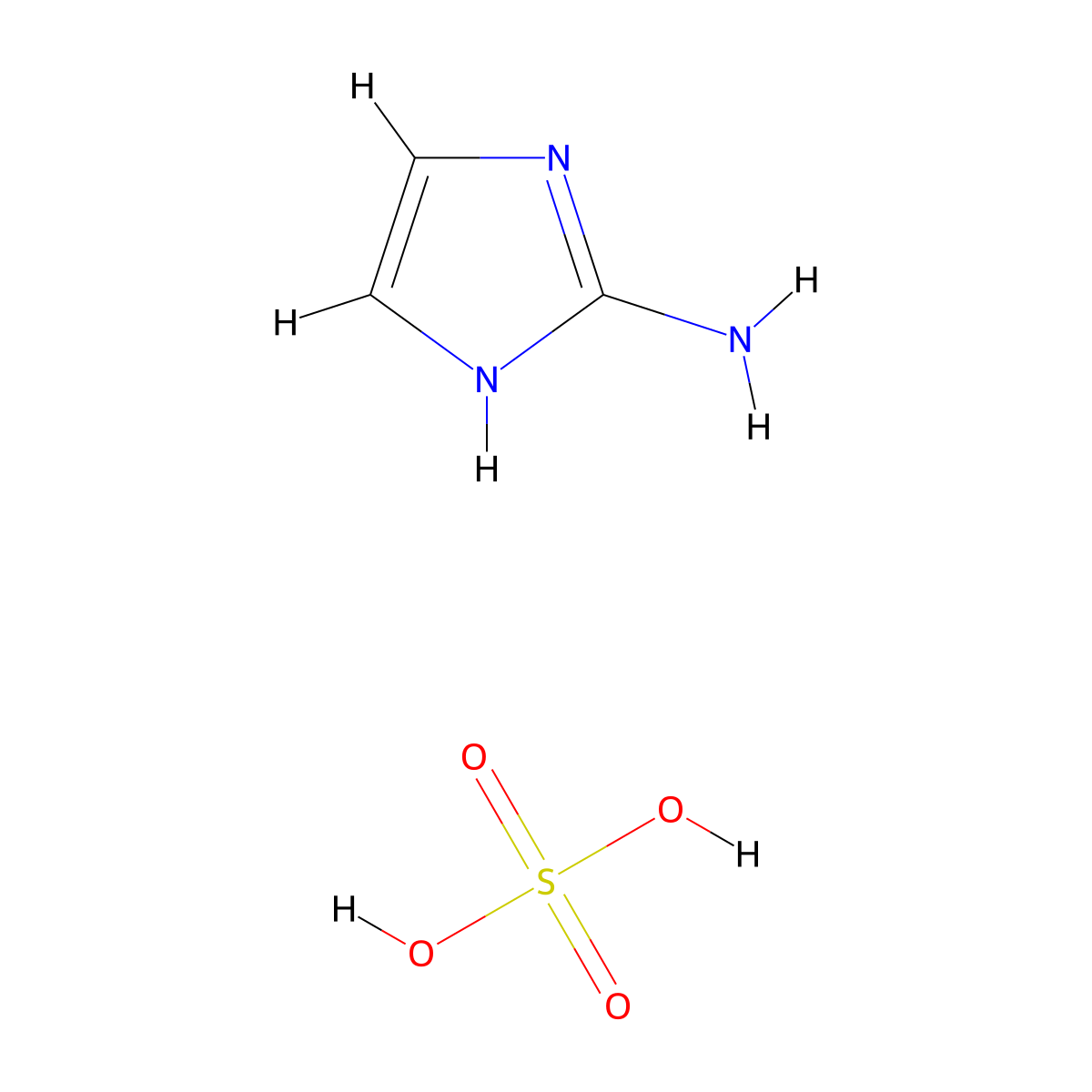 Bis(2-amino-1H-imidazole) sulphate molecular structure, CAS 42383-61-9