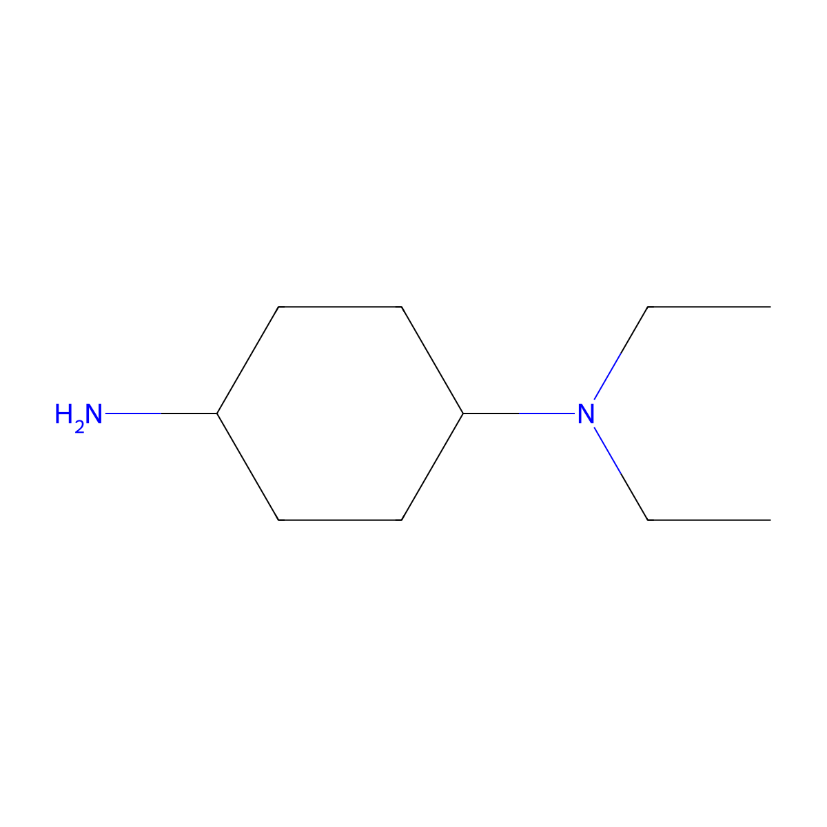 N,N-Diethyl-1,4-cyclohexanediamine molecular structure, CAS 42389-54-8