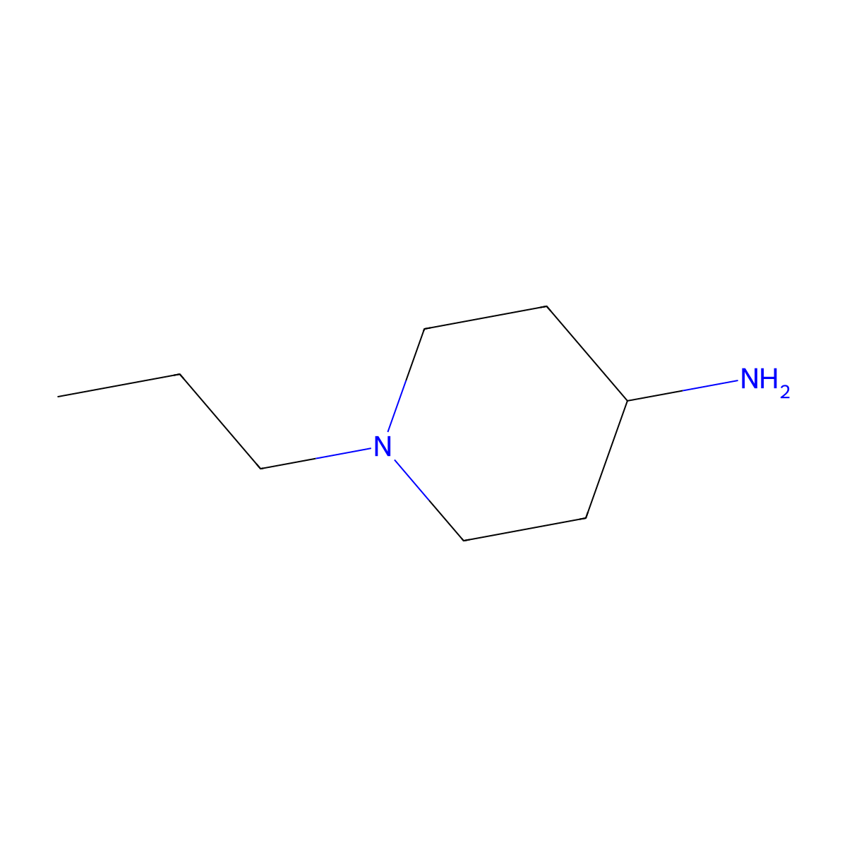 1-Propylpiperidin-4-amine molecular structure, CAS 42389-59-3
